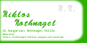 miklos nothnagel business card